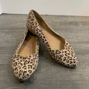 Toms animal print suede flats size 9 1/2