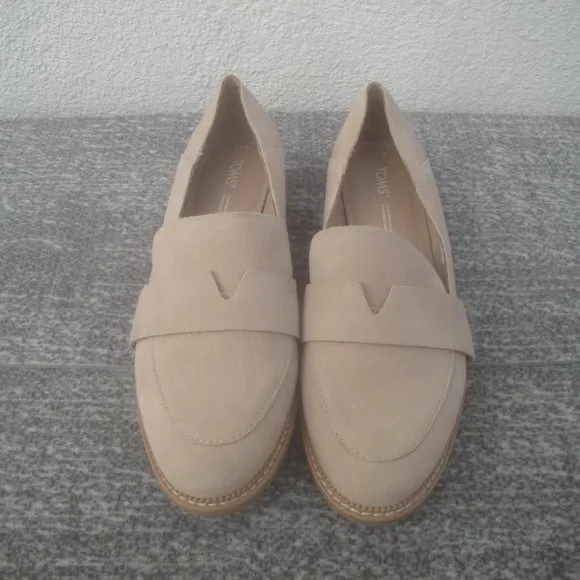 TOMS Mallory Loafers Womens Beige Flats Casual 10019203T 8.5