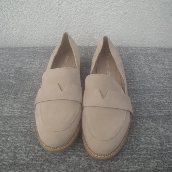 TOMS Mallory Loafers Womens Beige Flats Casual 10019203T 8.5