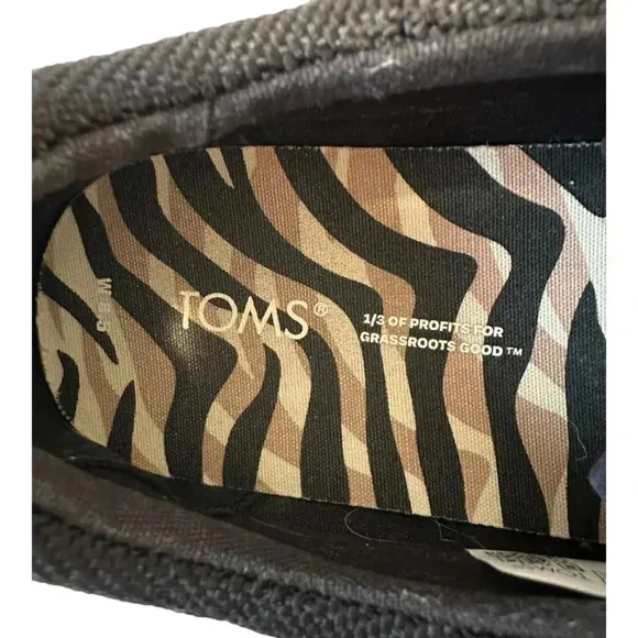 TOMS Women's Alpargata Lace-up Lug Heavy Canvas Sneakers Black - Size 8.5