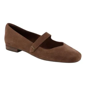 TOMS Women's Bianca Suede Mary Jane Flats Brown Size 7 1/2