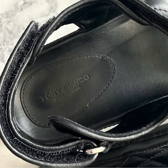 Tony Bianco Hiranni Black Sheep Nappa Leather Sandals