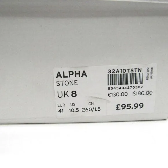 Topshop Alpha Women's Stone Chunky Leather Chelsea Boots in Cream Sz 10.5