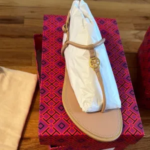 Tory Burch Beige Leather Sandals