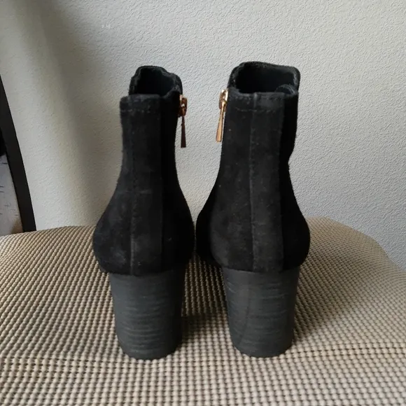 Tory Burch Black Suede Ankle Boots