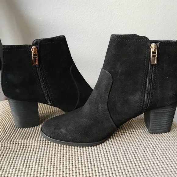Tory Burch Black Suede Ankle Boots