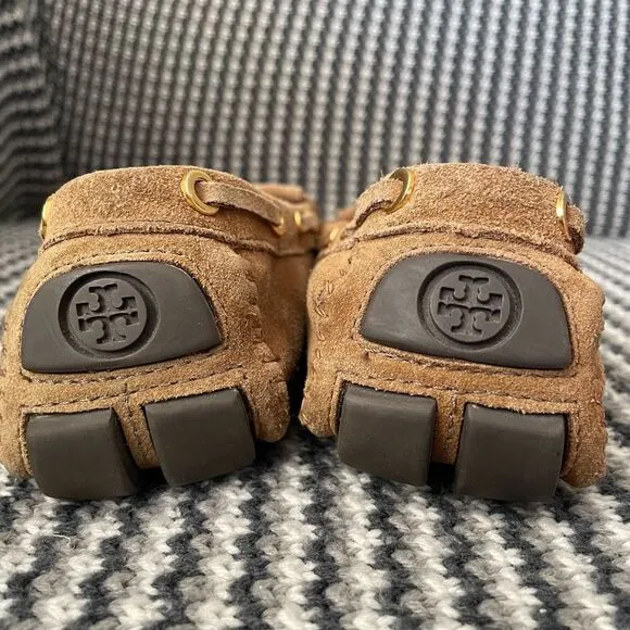Tory Burch brown suede moccasin flats women’s shoe size 7.5