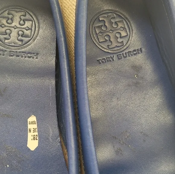 Tory Burch Casey Canvas &amp; Leather Drivers Loafers Removable Soles Size 61/2
