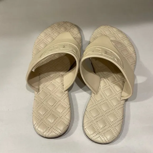 Tory Burch Fleming FlatThong Sandals Nappa Leather