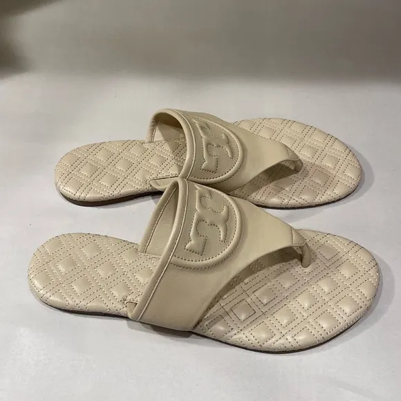 Tory Burch Fleming FlatThong Sandals Nappa Leather