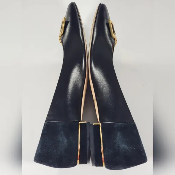 Tory Burch Gigi 20MM Pointy Toe Calf Leather/Suede Flats Women's Size 6M Shoes