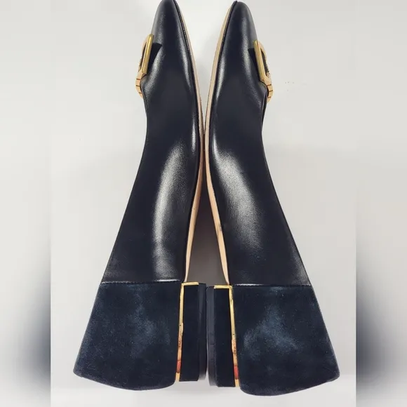 Tory Burch Gigi 20MM Pointy Toe Calf Leather/Suede Flats Women's Size 6M Shoes