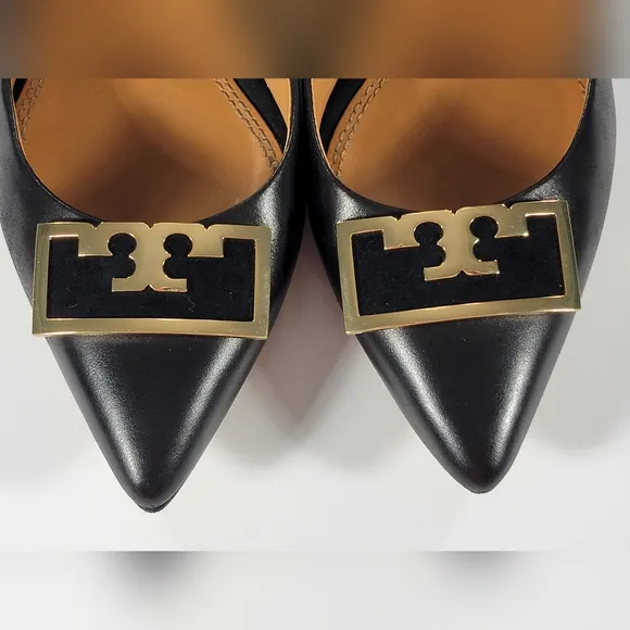Tory Burch Gigi 20MM Pointy Toe Calf Leather/Suede Flats Women's Size 6M Shoes