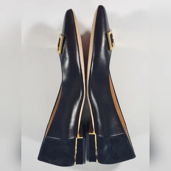 Tory Burch Gigi 20MM Pointy Toe Calf Leather/Suede Flats Women's Size 6M Shoes