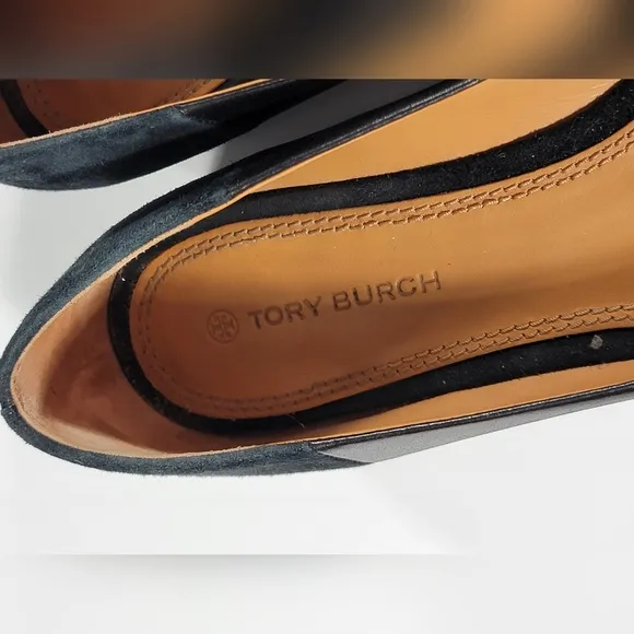Tory Burch Gigi 20MM Pointy Toe Calf Leather/Suede Flats Women's Size 6M Shoes