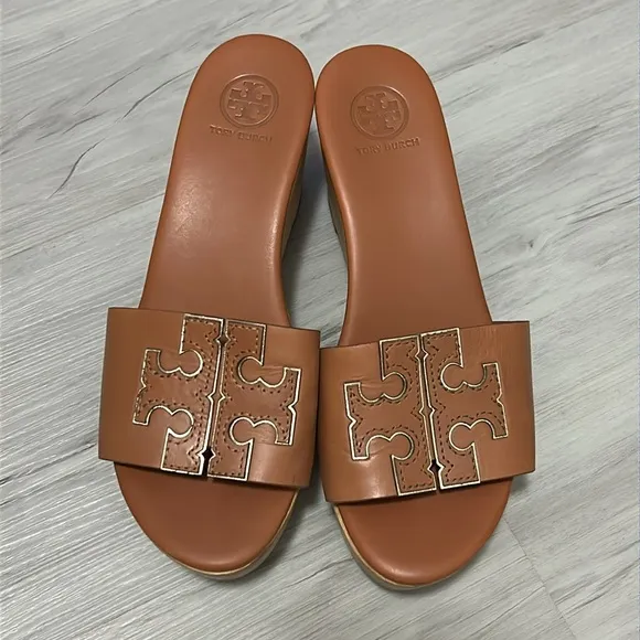 🖤Tory Burch Ines 80mm Wedge slides / sandals