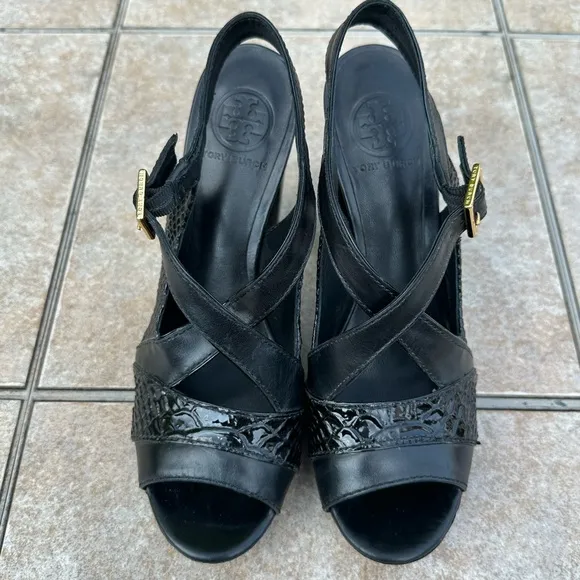 Tory Burch Leather Slingback Sandals