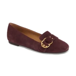 Tory Burch Marsden Suede Loafer Flats in Malbec size 7.5 NWOB
