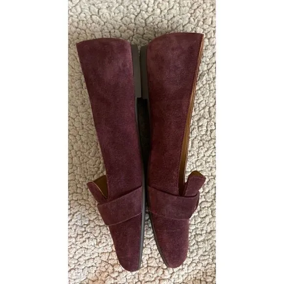Tory Burch Marsden Suede Loafer Flats in Malbec size 7.5 NWOB