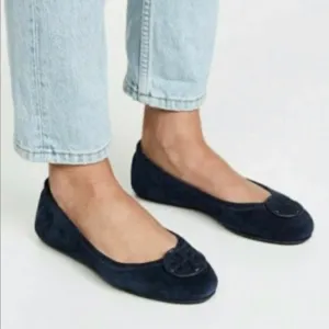 Tory Burch “Minnie” Suede Flats, Size 7.5