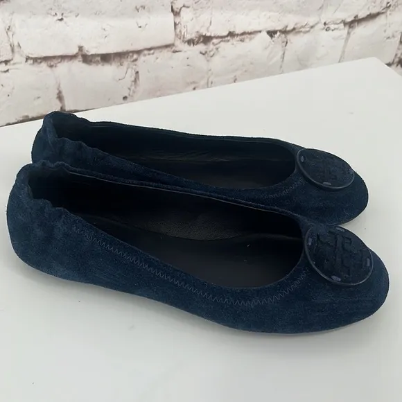 Tory Burch “Minnie” Suede Flats, Size 7.5