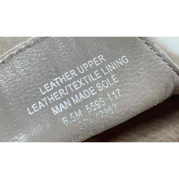 Tory Burch Suede Size 6.5 Women's Gray Tan Max Espadrille Mule Flats