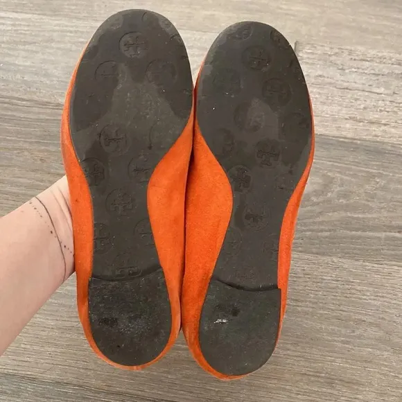 Tory Burch Orange Suede flats