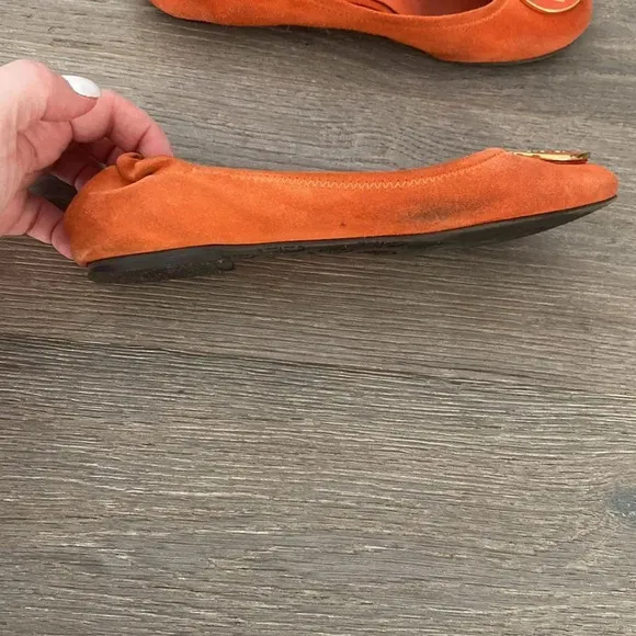 Tory Burch Orange Suede flats