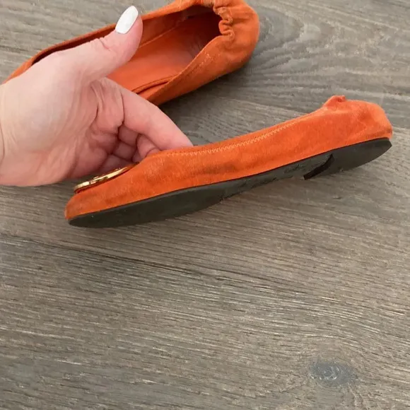 Tory Burch Orange Suede flats