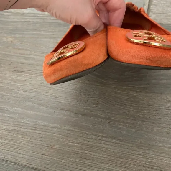 Tory Burch Orange Suede flats