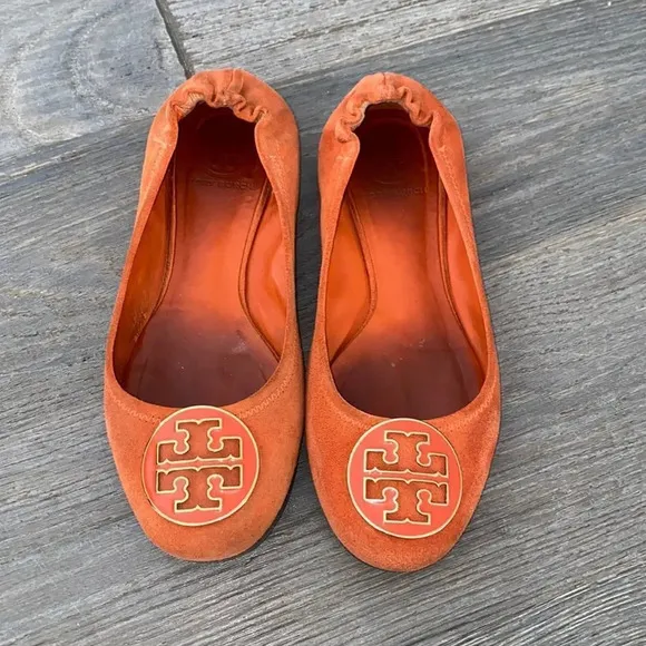 Tory Burch Orange Suede flats