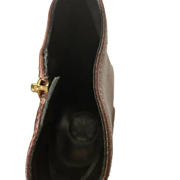 Tory Burch Noelle Leather Ankle Boots with Brogue detail. Size 7.