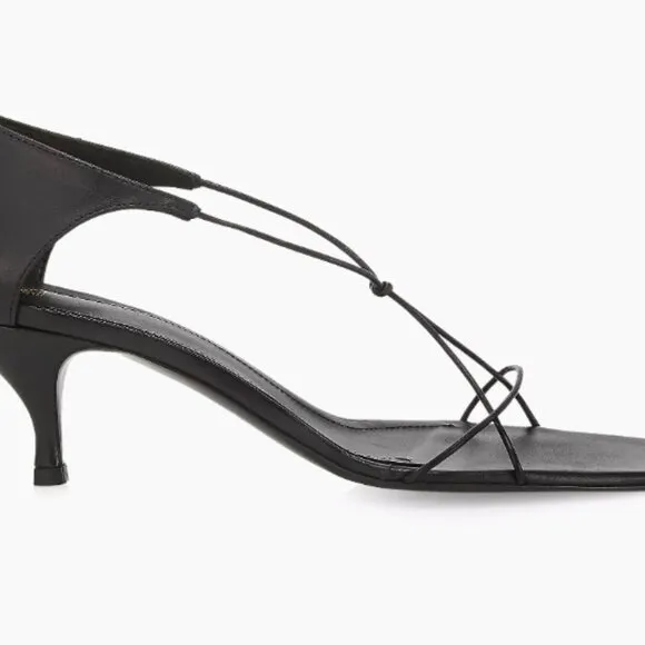 Toteme the Knot leather sandals in black (size 39)