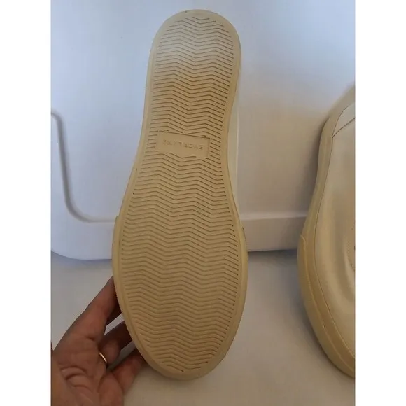 TREAD by‎ Everlane White Ecru Canvas Laceup Sneakers Tennis Shoes Size M:12 W:14