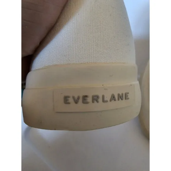 TREAD by‎ Everlane White Ecru Canvas Laceup Sneakers Tennis Shoes Size M:12 W:14