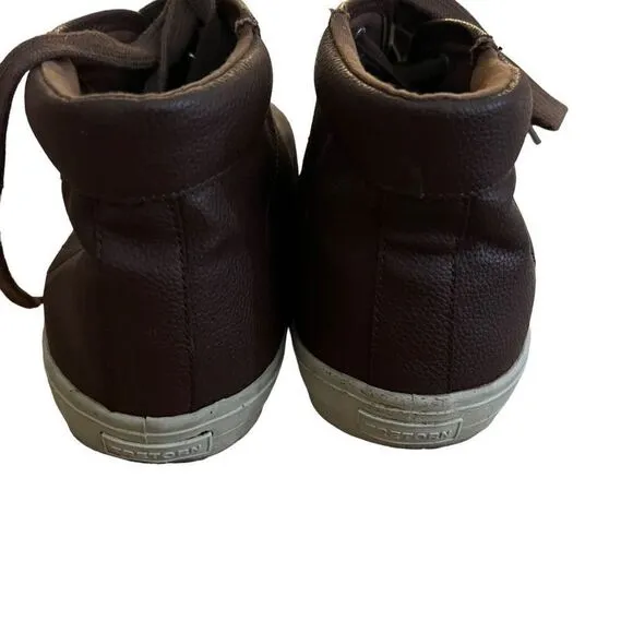 Tretorn Men's High Top Lace up Eco Ortholite Sneakers Brown Size 10