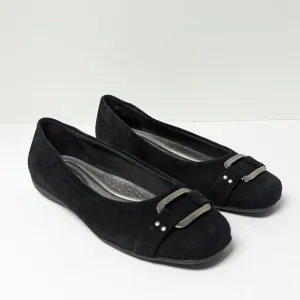 Trotters Sizzle Signature Flats, Black, Women's 9 Extra Wide