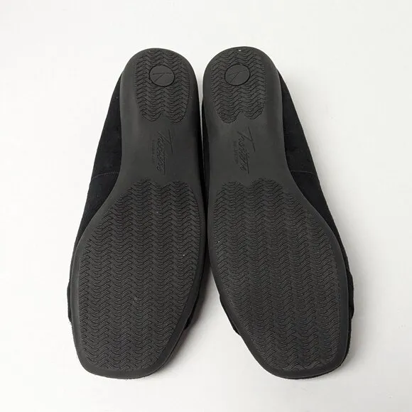 Trotters Sizzle Signature Flats, Black, Women's 9 Extra Wide