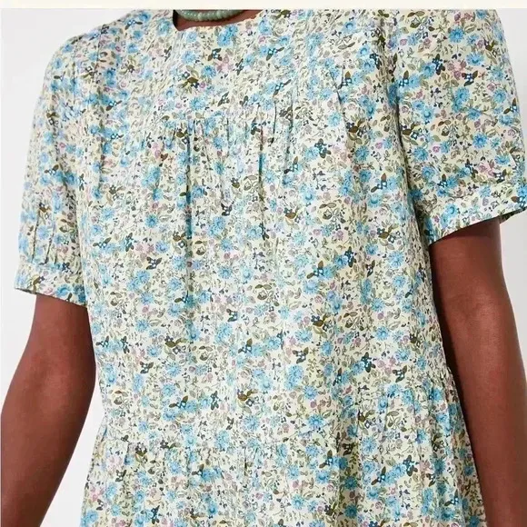 Tuckernuck Hyacinth House Blue Floral Quinn Dress size small