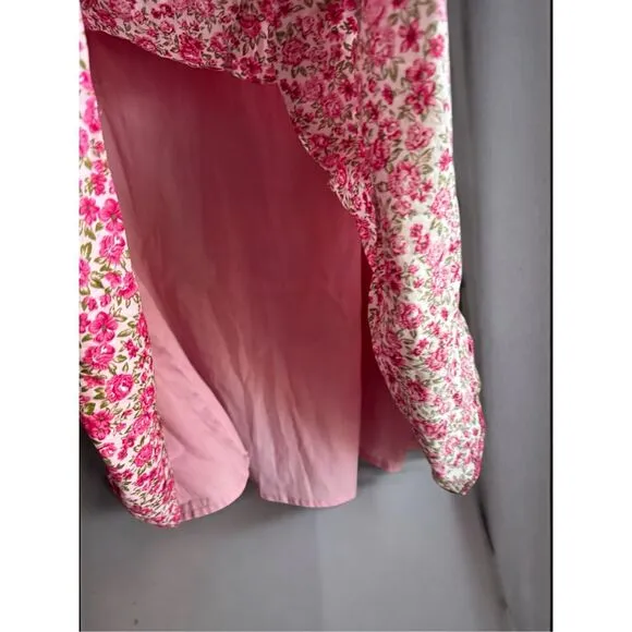 Tuckernuck HYACINTH HOUSE Pink Floral Quinn Dress Coquette Girly Spring Sz Small