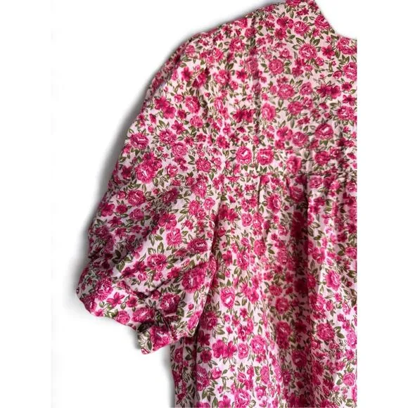 Tuckernuck HYACINTH HOUSE Pink Floral Quinn Dress Coquette Girly Spring Sz Small
