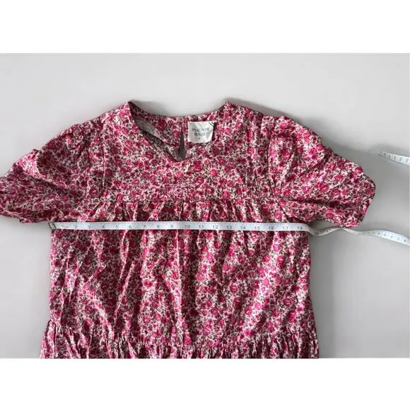 Tuckernuck HYACINTH HOUSE Pink Floral Quinn Dress Coquette Girly Spring Sz Small