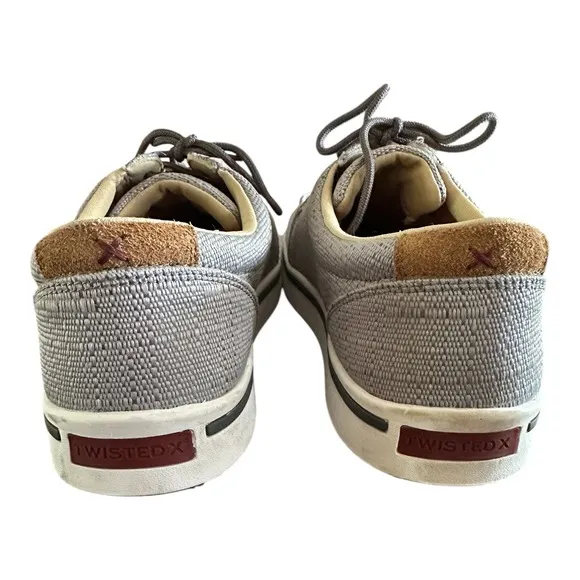 Twisted X Kicks Work Shoes Nano Composite Toe Gray Canvas Blend85 Size 11
