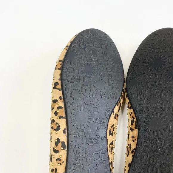 UGG Alloway Leopard Suede Flats With Lining 5