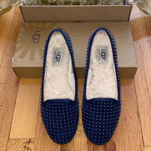 UGG Alloway Studded Flats Midnight Blue Size 6.5 EUC