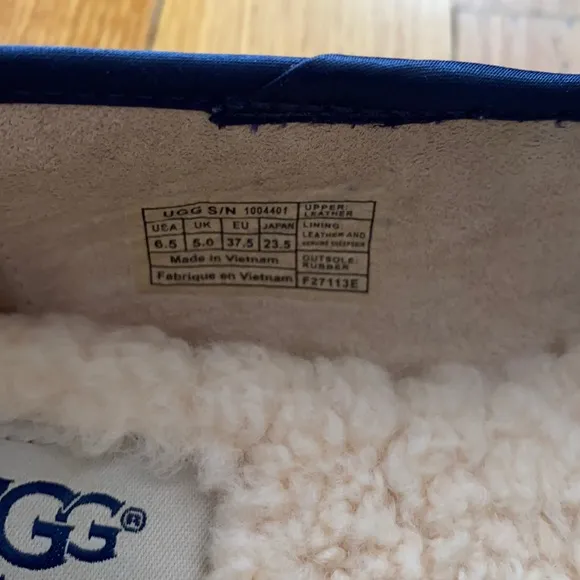 UGG Alloway Studded Flats Midnight Blue Size 6.5 EUC