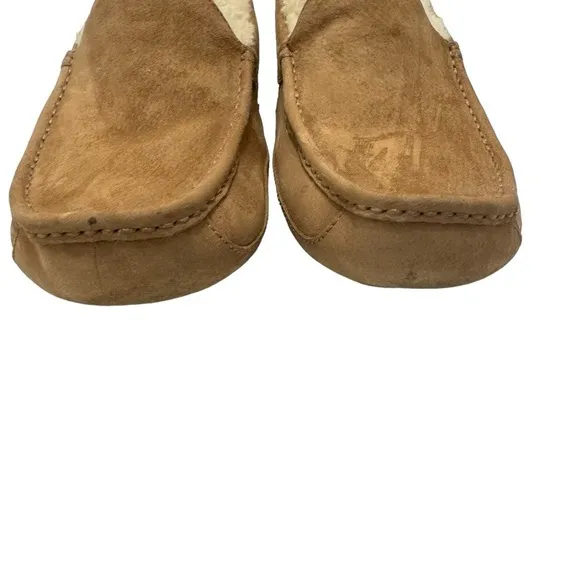 UGG Ascot Chestnut Suede Moccasin Slipper Loafers Sz 11