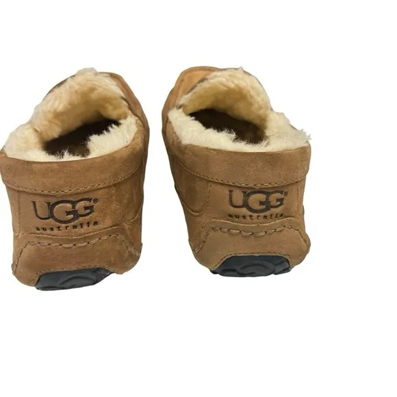UGG Ascot Chestnut Suede Moccasin Slipper Loafers Sz 11