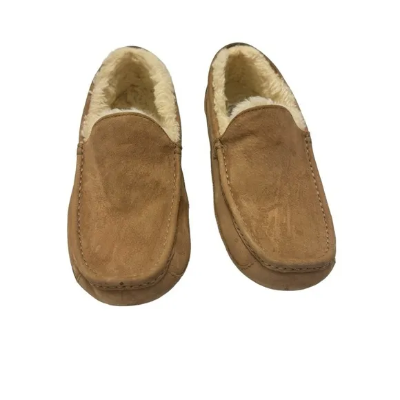 UGG Ascot Chestnut Suede Moccasin Slipper Loafers Sz 11
