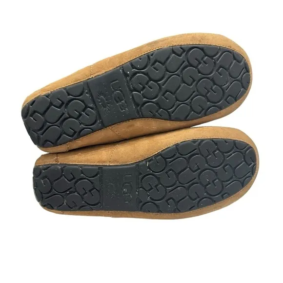 UGG Ascot Chestnut Suede Moccasin Slipper Loafers Sz 11